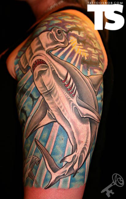 Awesome Hammerhead Shark Tattoo Design Inspiration