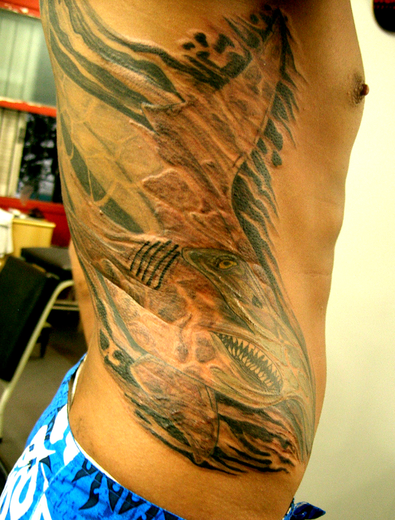 Marvelous Hammerhead Shark Tattoo By Micaeltattoo