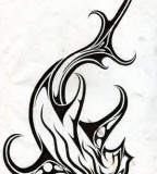 Imaginary Tribal Hammerhead Shark Tattoo Design
