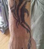 Splendid Hammerhead Shark Tribal Arm Tattoo Image