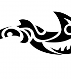 Classy Tribal Hammerhead Shark Tattoo 