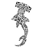 Tribal Hammerhead Shark Tattoo Design Style