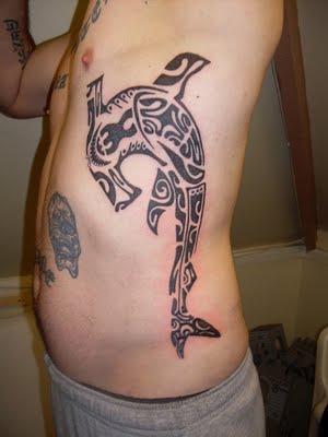 Tribal Hammerhead Shark Tattoo Style Photo
