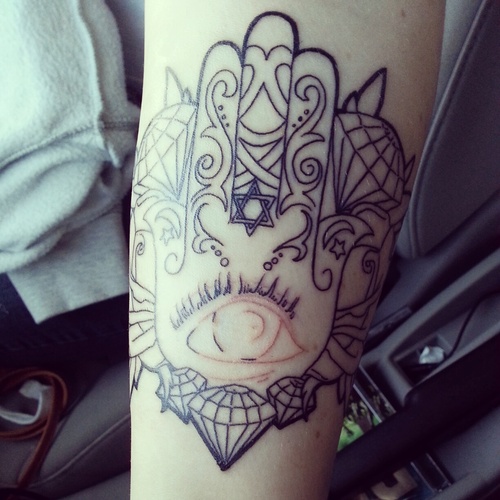 Gorgeous Hamsa Hand Tattoo