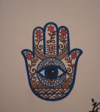 Religious Hamsa Hand of God Tattoo Design Idea