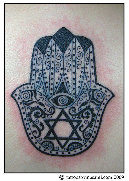 Beautiful Hamsa Tattoo Design