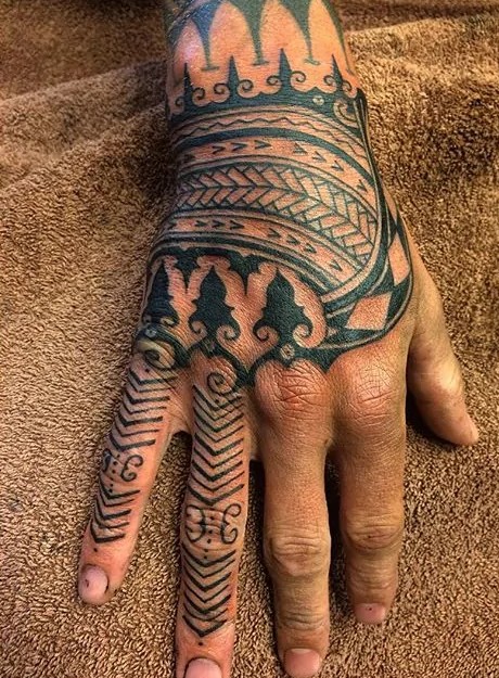hand tribal tattoo