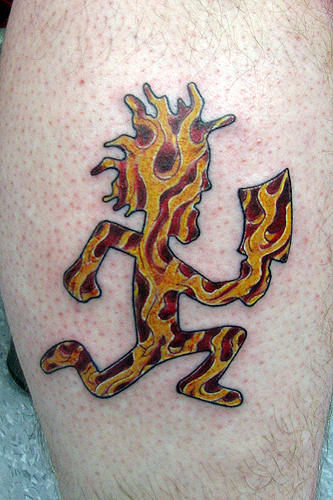 Flaming Hatchet Man Tattoo