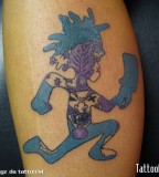 Purple Milenko In Hatchetman Tattoo