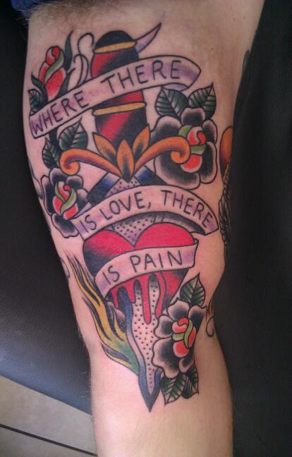 Classy Heart And Dagger Tattoo From Megan Fernandez