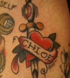 Artistic Heart & Dagger Tattoo Design By Nick Stout