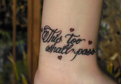 Inspirational Tattoos Design on Wrist