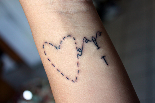 Heart Needle Tattoo Thread Wrist Inspiring Picture