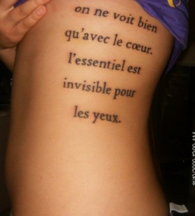 Much Is Invisible To The Eyes contrariwise Literary (Tattoo)