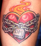Outstanding Heart with Chains Tattoo Design