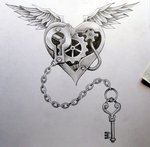 Steam Punk Heart And Chain By Knottyinks