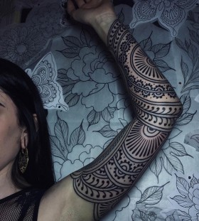 henna-inspired-full-sleeve-tattoo-by-savannahcolleen