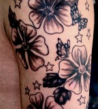 Black Tattoo Hibiscus Flower Ideas