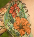 Tropical Flower Tattoo Design