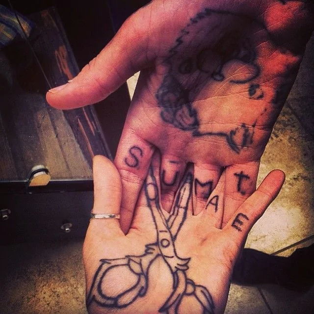 his and hers soulmate couple tattoo