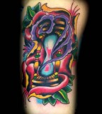 Full Color of Hourglass Tattoo Design