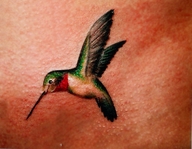Cute Hummingbird Tattoo Design