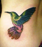 Cool Hummingbird Tattoo Design