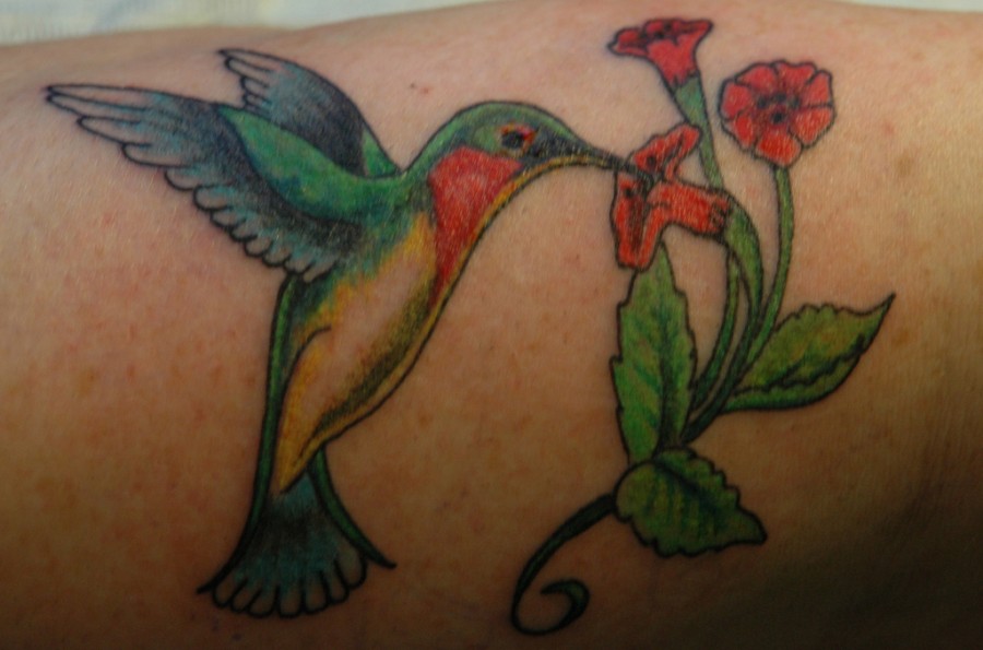 Fantastic Hummingbird Tattoo Design