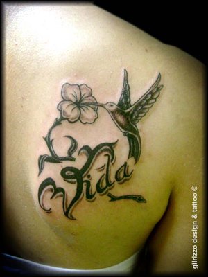 Vida Hummingbird Tattoo Design