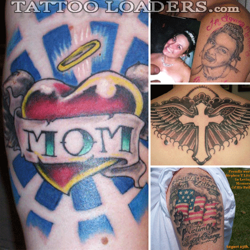 Awesome Looking In Loving Memory Tattoo Design Picture
