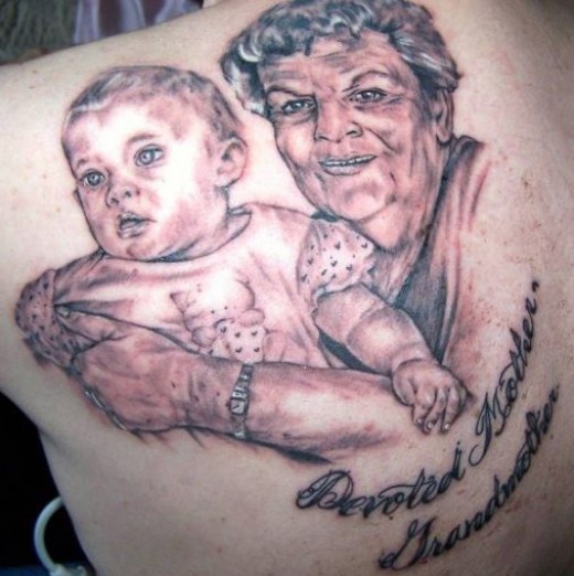 In Loving Memory Memorial Rip Tattoo Design Picture