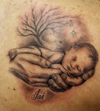 Cute In Loving Memory Baby Tattoo Design