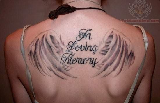 Sweet In Loving Memory Girls Tattoo on Back