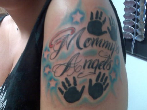 Mommys Angels In Loving Memory Tattoo Design
