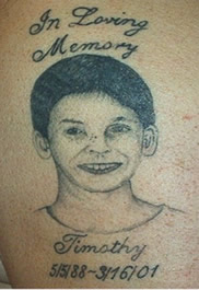 Timothy In Loving Memory Tattoo Design Picture
