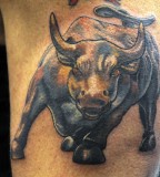 3D Bull Tattoo Picture