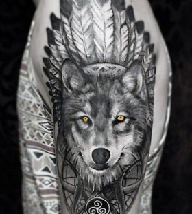 indian-wolf-tattoo