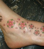 Cool Tattoo Design on Foot for Women