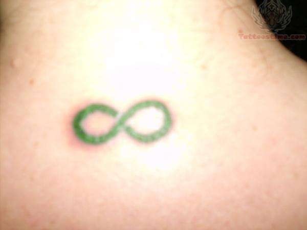 Gorgeous Green Infinity Symbol Tattoo Design