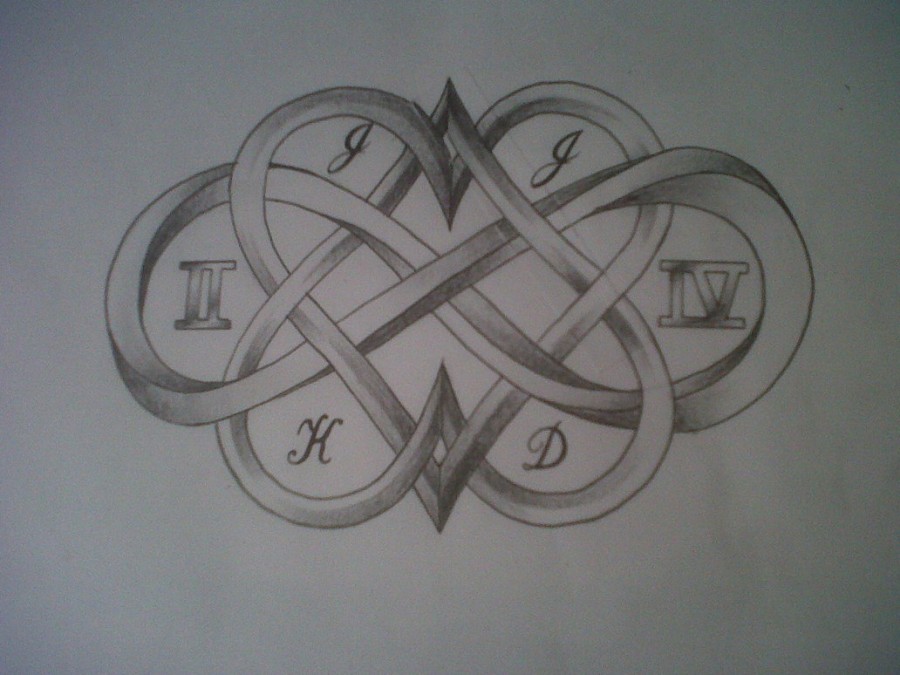 Beautiful Hearts and Infinity Sign Tattoo Design Sketch on Deviantart