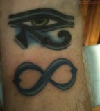 Beautiful Infinity Symbol And Eye Sign Tattoo Design on Wrist