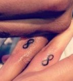 Cute Infinity Symbol Tattoo Design on Finger