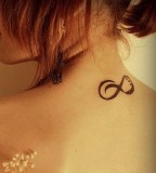 Wonderful Neck Infinity Sign Tattoo Design Picture