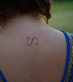 Simple and Cute Girls Infinity Sign Tattoo Design for Girls