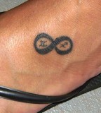Small Simple Themed Infinity Sign Tattoo Meaning on Foot