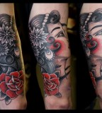 Awesome Arm Tipping Tattoo Design