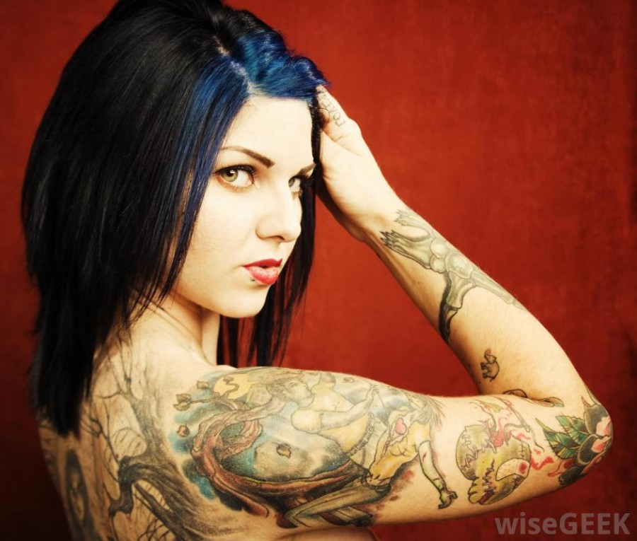 Cute Women with Tattoos on Arm