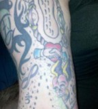 Tatto Design Of Inside Right Arm