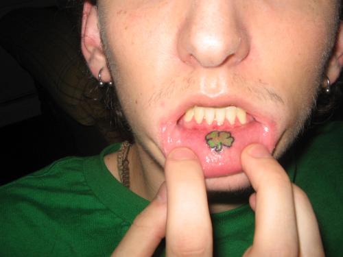 Inner Lip Clover Tattoo Pictures Collection Free Download Tattoo