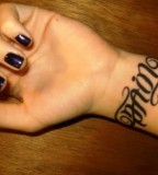 2011 Collection Inner Wrist Tattoo Designs For Girls